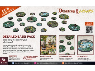 Dungeons & Lasers Miniatures: DETAILED BASES PACK 