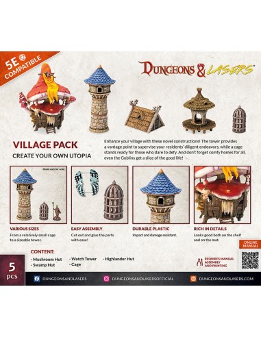 Dungeons & Lasers Expansion Set: VILLAGE PACK 