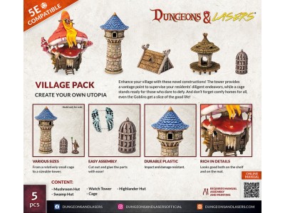 Dungeons & Lasers Expansion Set: VILLAGE PACK 