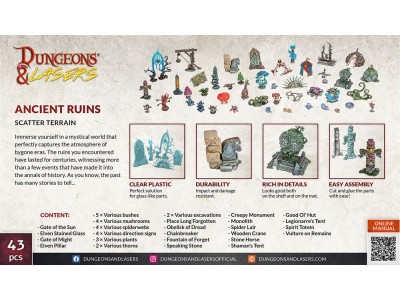 Dungeons & Lasers Expansion Set: ANCIENT RUINS SCATTER TERRAIN 