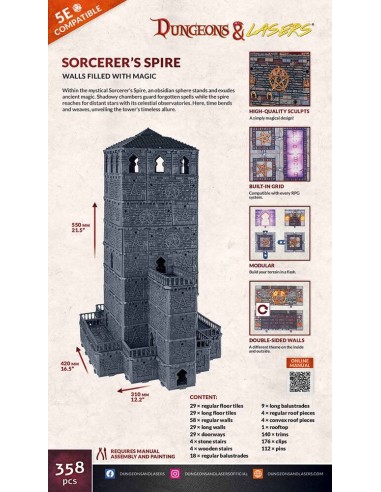 Dungeons & Lasers Starter Set: SORCERER'S SPIRE 