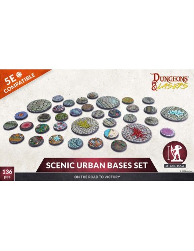 Dungeons & Lasers Miniatures: SCENIC URBAN BASES SET 