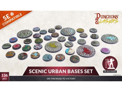 Dungeons & Lasers Miniatures: SCENIC URBAN BASES SET 