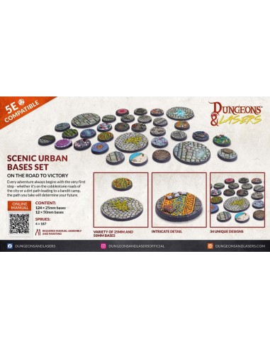 Dungeons & Lasers Miniatures: SCENIC URBAN BASES SET 