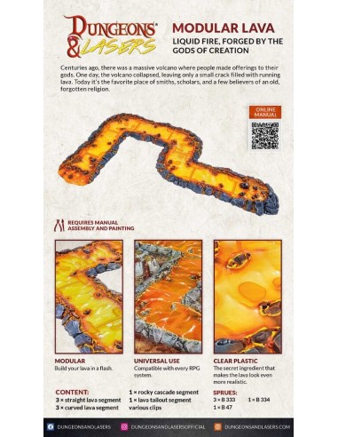 Dungeons & Lasers Expansion Set: MODULAR LAVA 
