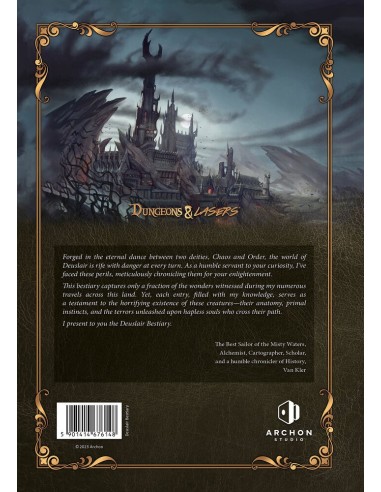 Dungeons & Lasers THE WORLD OF DEUSLAIR: BESTIARY BOOK (hardcover) 