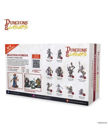 Dungeons & Lasers Miniatures:  BEASTKIN HYBRIDS: PLAYABLE CHARACTERS 