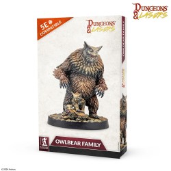 Dungeons & Lasers Miniatures: OWLBEAR FAMILY  2