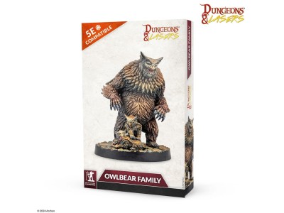 Dungeons & Lasers Miniatures: OWLBEAR FAMILY 