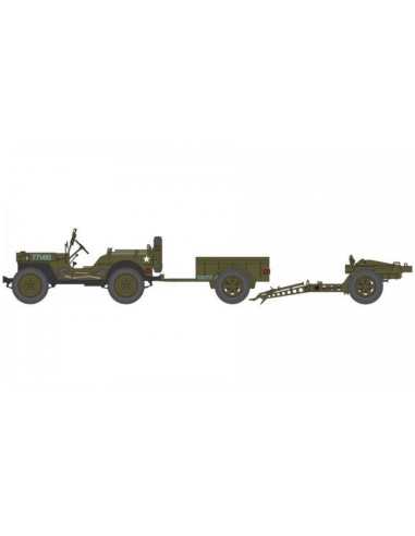Willys Jeep, Trailer & 6PDR Gun 