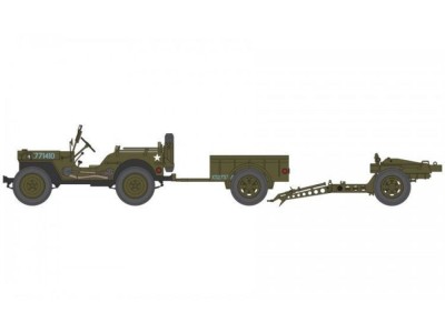 Willys Jeep, Trailer & 6PDR Gun 