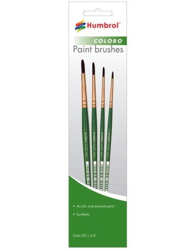 Coloro Pinsel-Set (Größen 00, 1, 4 & 8) 