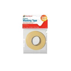 Humbrol Masking Tape Set 1mm, 3mm & 6mm x18m rolls 