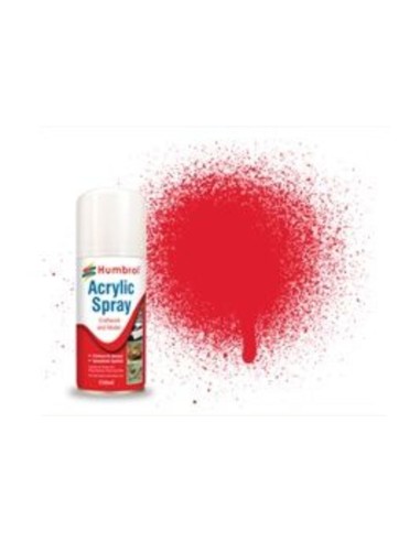 HUMBROL ACRYLIC HOBBY SPRAY 150ML No 19 Red 