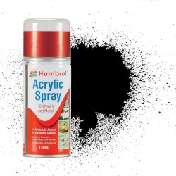 HUMBROL ACRYLIC HOBBY SPRAY 150ML No 21 Black Gloss US Navy WW II im Diorama 