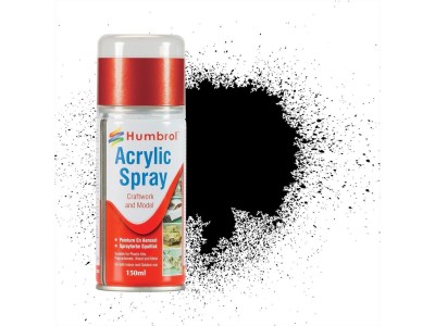 HUMBROL ACRYLIC HOBBY SPRAY 150ML No 21 Black Gloss US Navy WW II im Diorama 