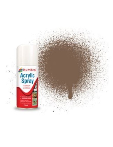 HUMBROL ACRYLIC HOBBY SPRAY 150ML No 29 Dark Brown 