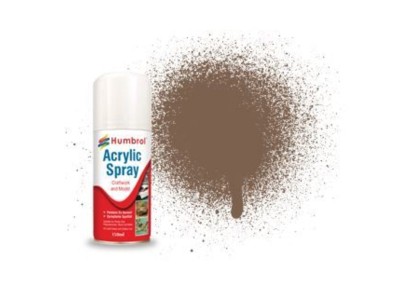 HUMBROL ACRYLIC HOBBY SPRAY 150ML No 29 Dark Brown 