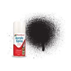 HUMBROL ACRYLIC HOBBY SPRAY 150ML No 33 Black Matt 