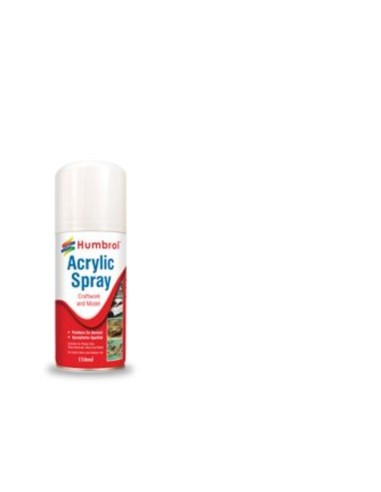 HUMBROL ACRYLIC HOBBY SPRAY 150ML No 34 White Matt US Marines 