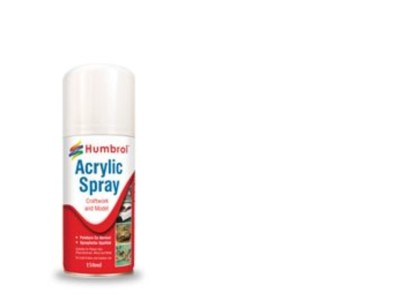HUMBROL ACRYLIC HOBBY SPRAY 150ML No 34 White Matt US Marines 
