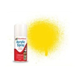 HUMBROL ACRYLIC HOBBY SPRAY 150ML No 69 Yellow 