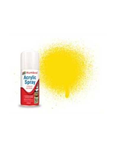 HUMBROL ACRYLIC HOBBY SPRAY 150ML No 69 Yellow 