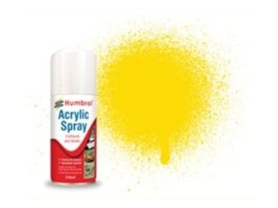 HUMBROL ACRYLIC HOBBY SPRAY 150ML No 69 Yellow 
