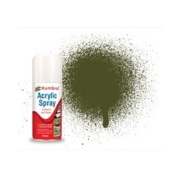 HUMBROL ACRYLIC HOBBY SPRAY 150ML No 155 Olive Drab Matt 