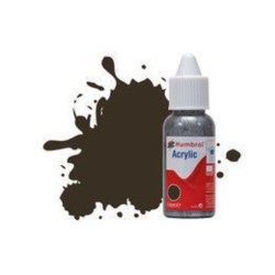 HUMBROL ACRYLIC DROPPER BOTTLE 14ML No 10 Service Brown - Gloss 