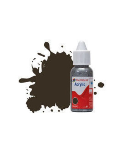 HUMBROL ACRYLIC DROPPER BOTTLE 14ML No 10 Service Brown - Gloss 