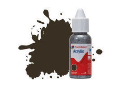HUMBROL ACRYLIC DROPPER BOTTLE 14ML No 10 Service Brown - Gloss 