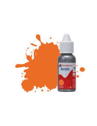HUMBROL ACRYLIC DROPPER BOTTLE 14ML No 18 Orange - Gloss 