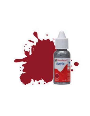 HUMBROL ACRYLIC DROPPER BOTTLE 14ML No 20 Crimson - Gloss 