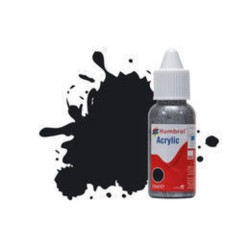 HUMBROL ACRYLIC DROPPER BOTTLE 14ML No 21 Black - Gloss 