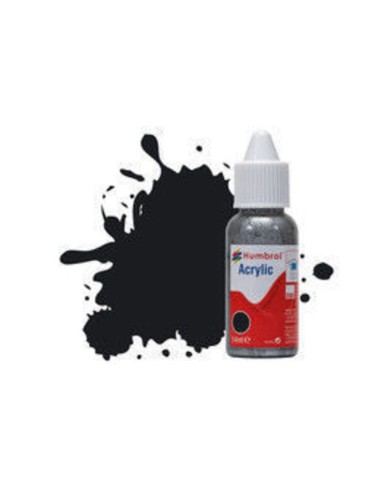 HUMBROL ACRYLIC DROPPER BOTTLE 14ML No 21 Black - Gloss 