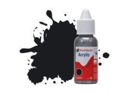 HUMBROL ACRYLIC DROPPER BOTTLE 14ML No 21 Black - Gloss 