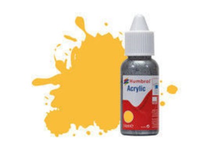HUMBROL ACRYLIC DROPPER BOTTLE 14ML No 24 Trainer Yellow - Matt 