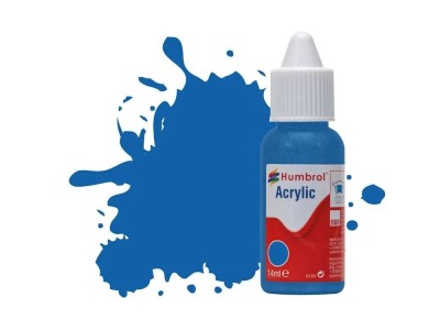 HUMBROL ACRYLIC DROPPER BOTTLE 14ML No 52 Baltic Blue - Metallic 