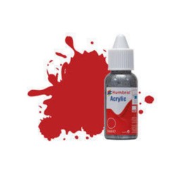 HUMBROL ACRYLIC DROPPER BOTTLE 14ML No 60 Scarlet - Matt 