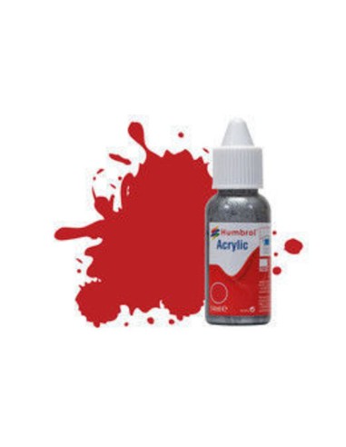 HUMBROL ACRYLIC DROPPER BOTTLE 14ML No 60 Scarlet - Matt 