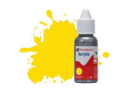 HUMBROL ACRYLIC DROPPER BOTTLE 14ML No 69 Yellow - Gloss 