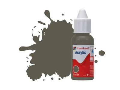 HUMBROL ACRYLIC DROPPER BOTTLE 14ML No 75 Bronze Green Matt 