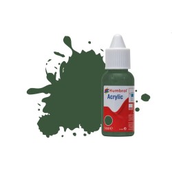 HUMBROL ACRYLIC DROPPER BOTTLE 14ML No.78 Cockpit Green Matt 