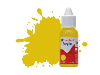 HUMBROL ACRYLIC DROPPER BOTTLE 14ML No 81 Pale Yellow Matt 