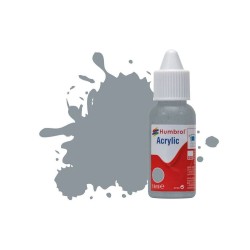 HUMBROL ACRYLIC DROPPER BOTTLE 14ML No 87 Steel Grey Matt 