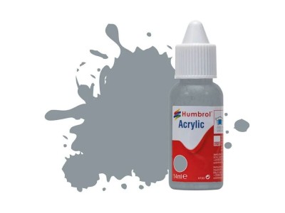 HUMBROL ACRYLIC DROPPER BOTTLE 14ML No 87 Steel Grey Matt 