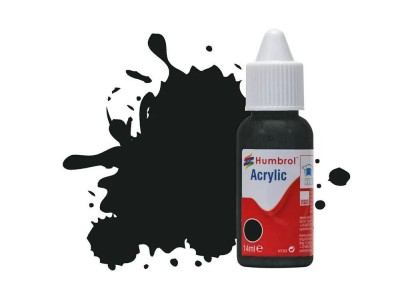 HUMBROL ACRYLIC DROPPER BOTTLE 14ML No 91 Black Green Matt 