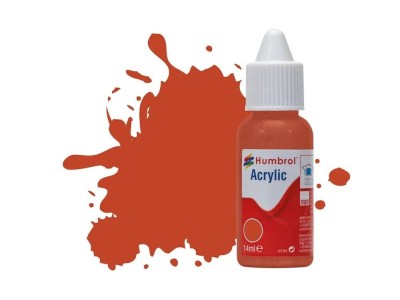 HUMBROL ACRYLIC DROPPER BOTTLE 14ML No 100 Red Brown Matt 