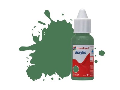 HUMBROL ACRYLIC DROPPER BOTTLE 14ML No 101 Mid Green Matt 